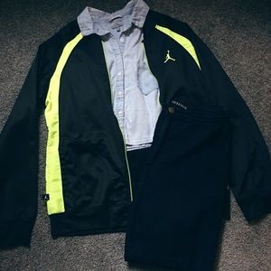 Black and neon green Air Jordan Bomber Jacket